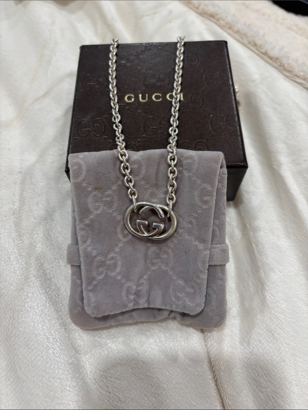 Gucci Silver Double G Pendant. Well loved.